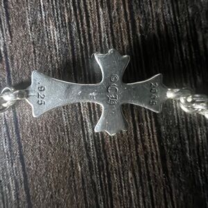 Chrome Hearts Sterling Silver Cross Bracelet